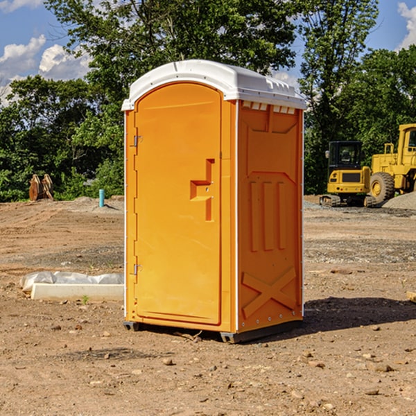 how often are the portable toilets cleaned and serviced during a rental period in Edmunds County South Dakota